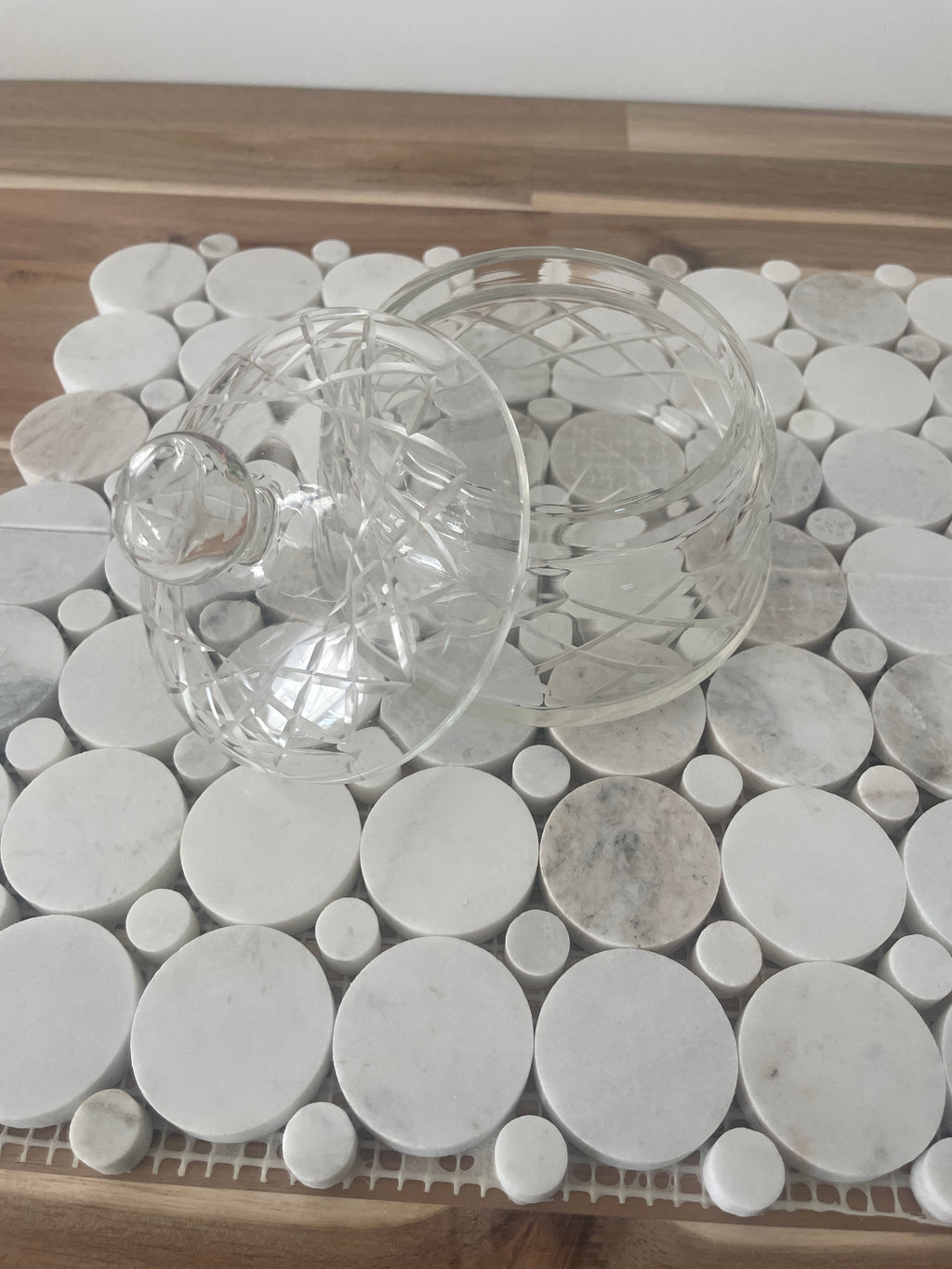 Biscuit Jar, Salt Cellar, Vintage Glass Lidded Jar Bundle