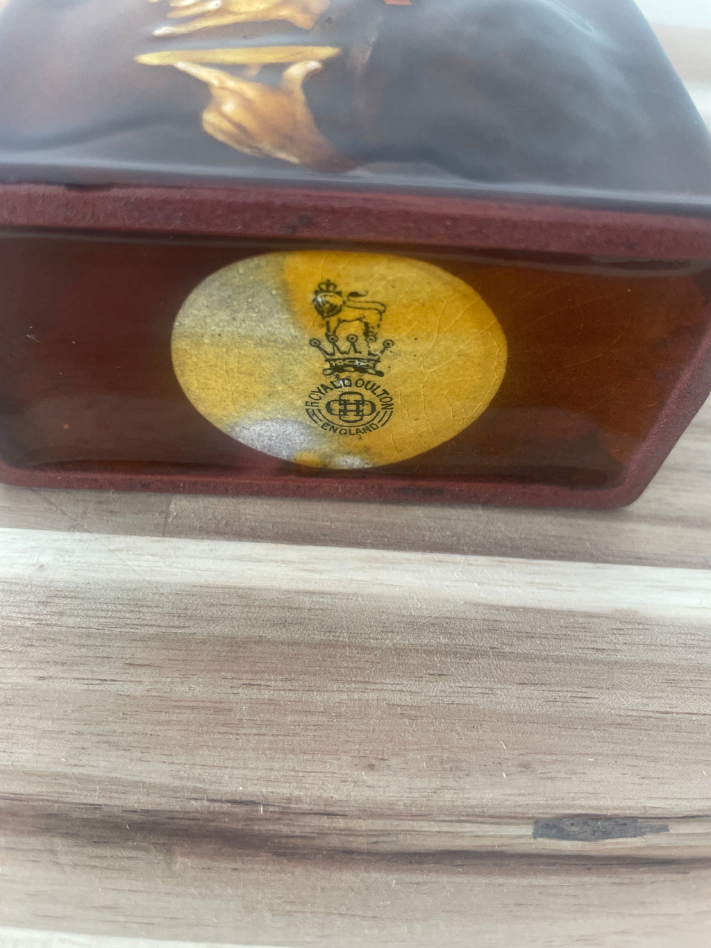 Royal Doulton Kingsware Tea Caddy with Silver Lid