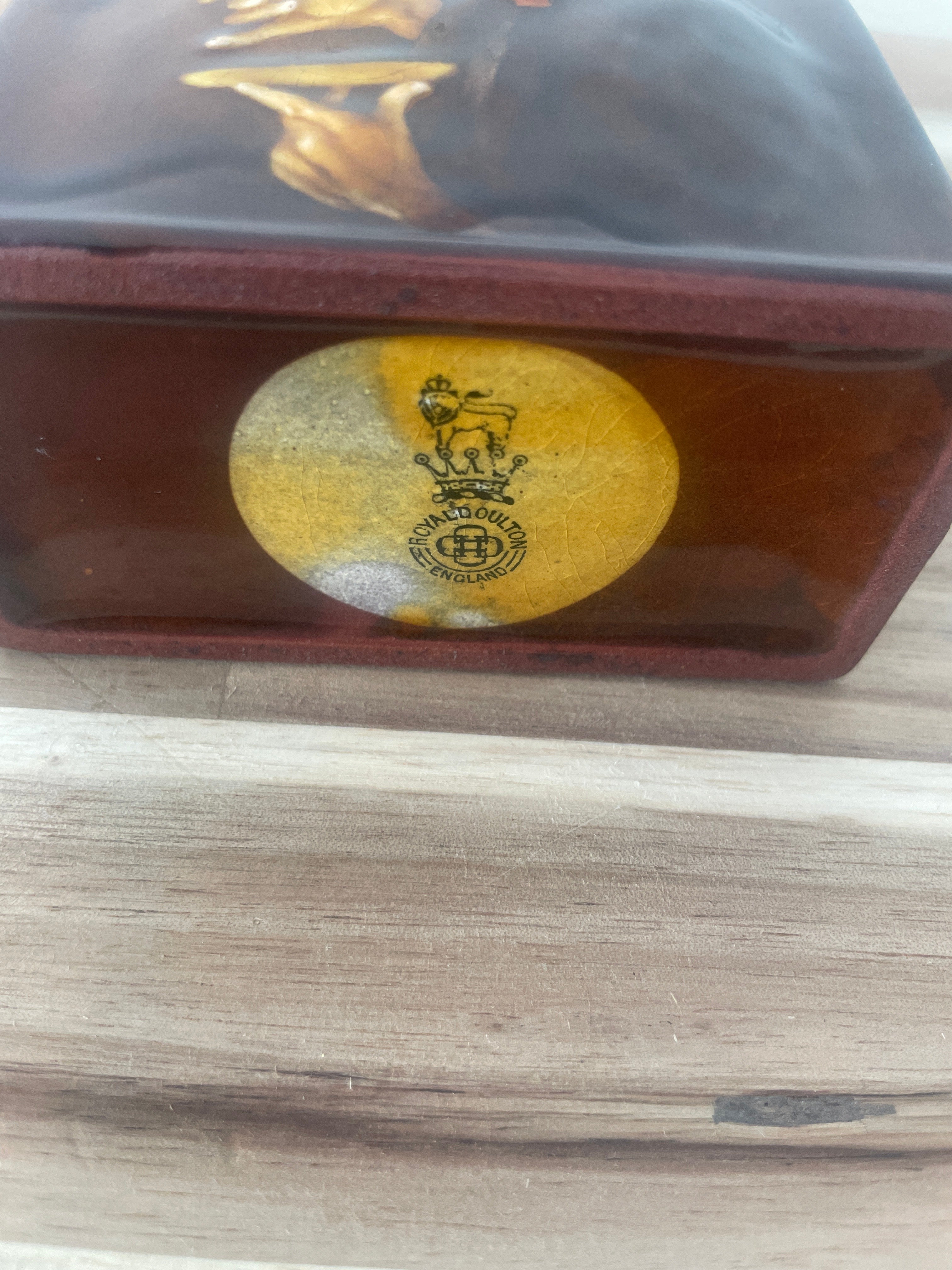 Royal Doulton Kingsware Tea Caddy with Silver Lid