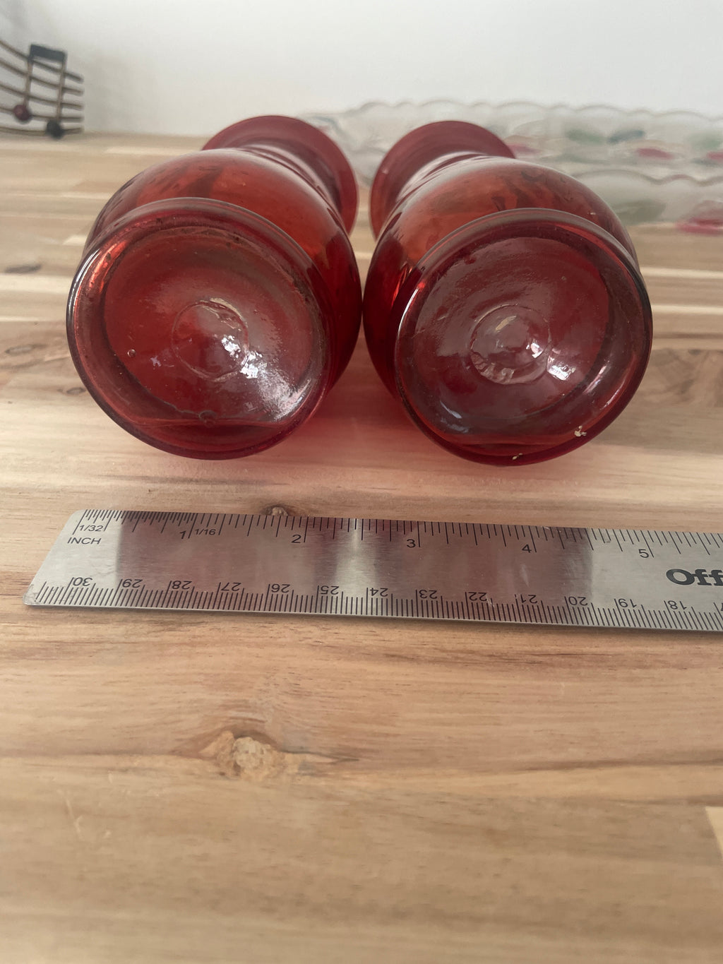 Japanese Glass Tray & Bohemian Vase Bundle
