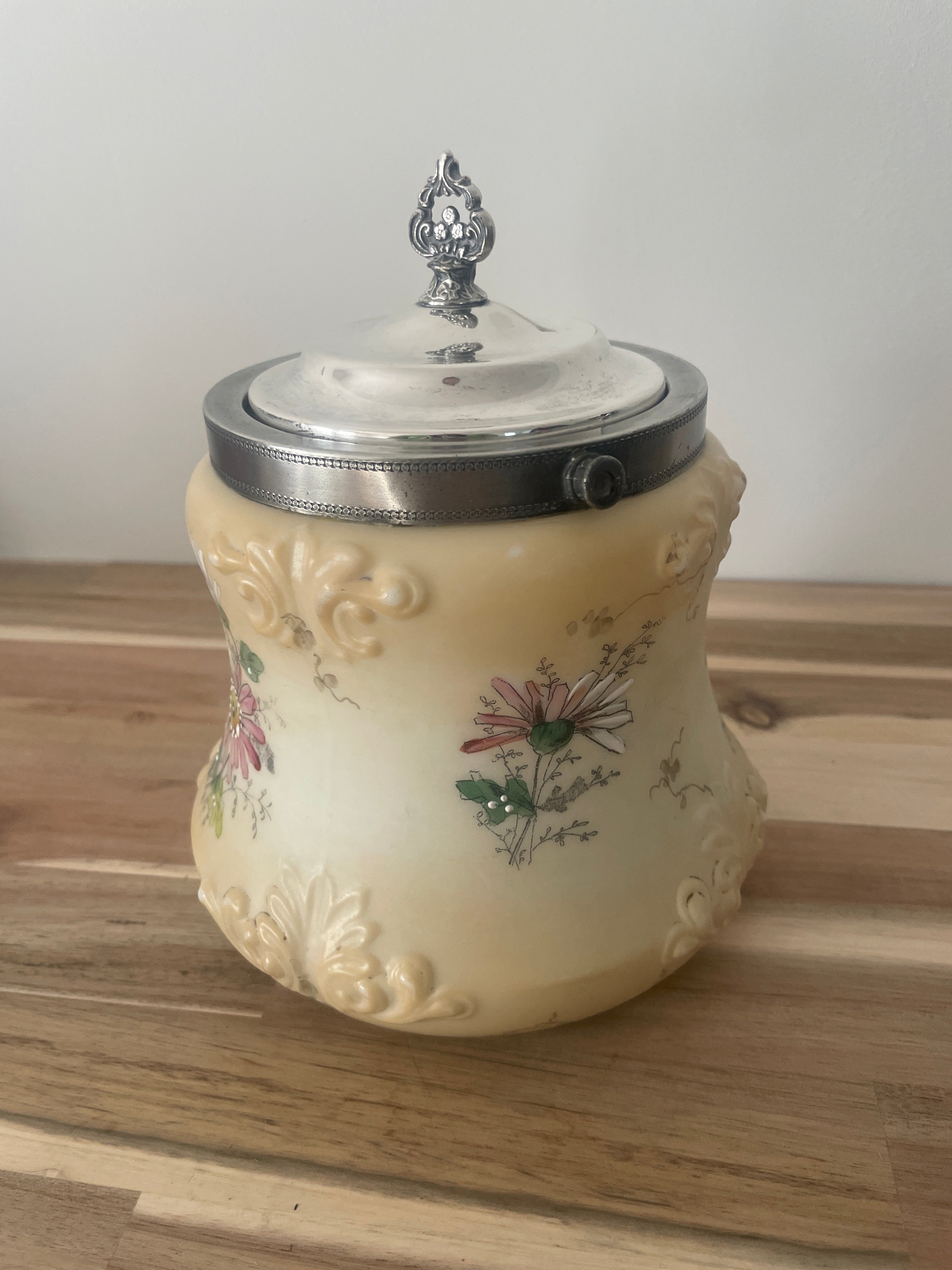 Biscuit Jar, Salt Cellar, Vintage Glass Lidded Jar Bundle