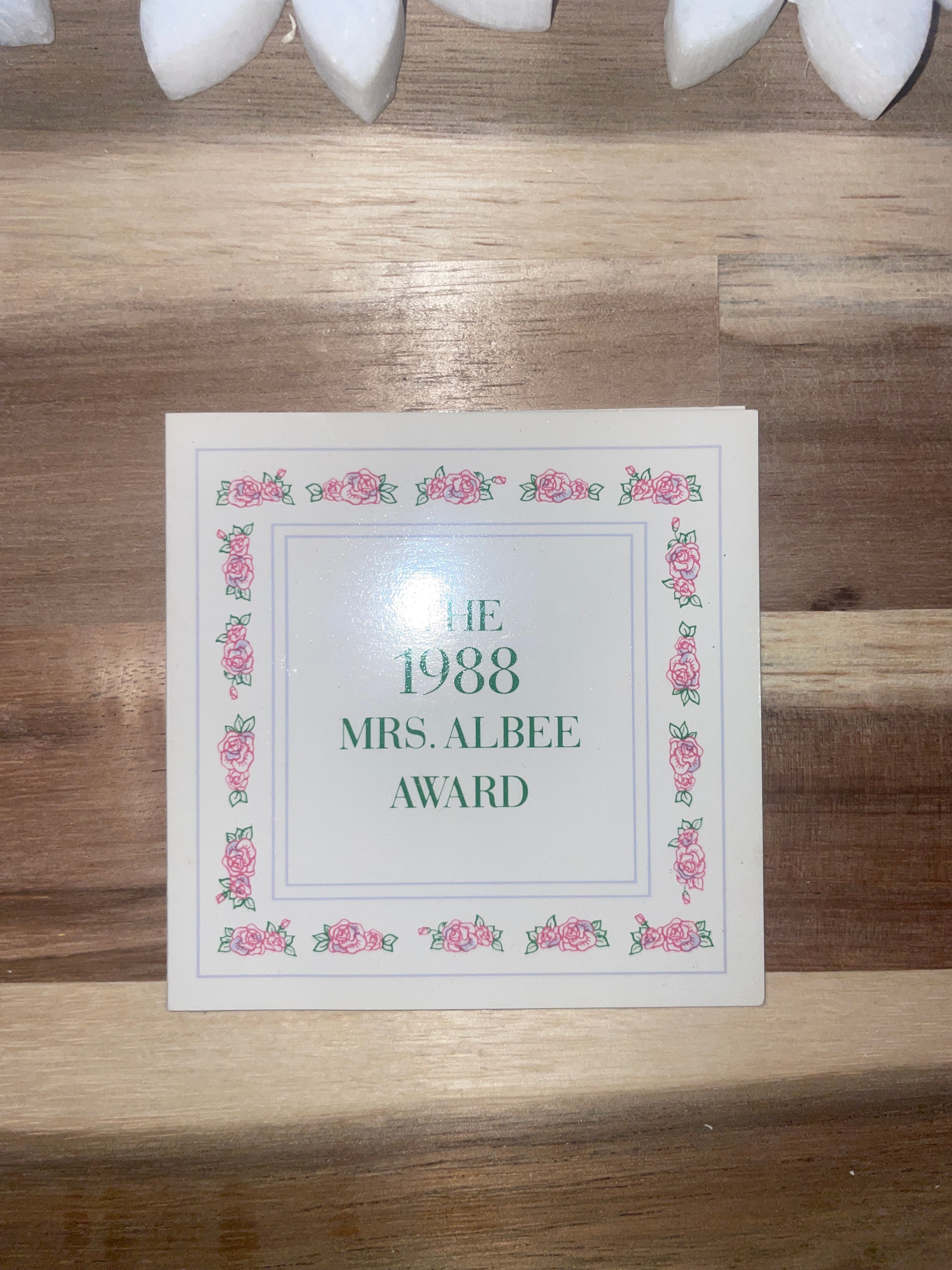 Mrs. Albee Avon Award - 1988